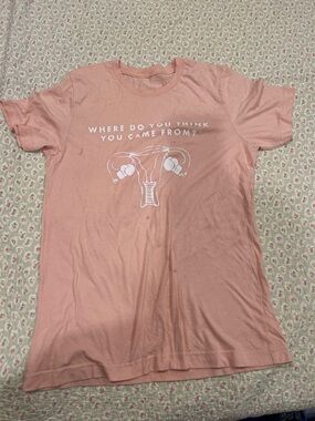 Short Sleeve Graphic Tee - Dusty Rose "Where Do You Think You Came From?"